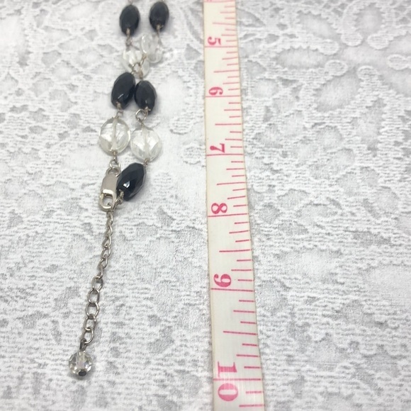 VINTAGE crystal beads sterling silver 925 clasp necklace classy timeless glam. - Picture 6 of 6